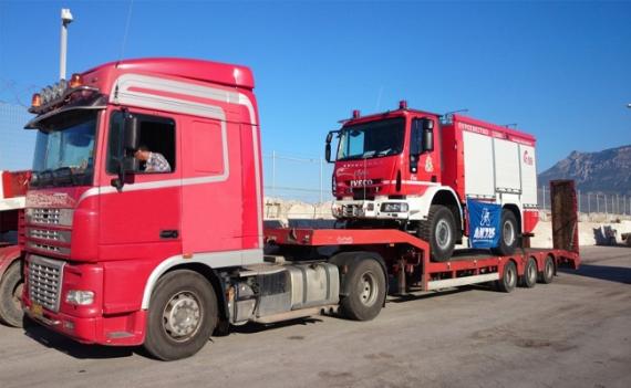 Aktis Handle 37 Fire Trucks from Italy to Greece